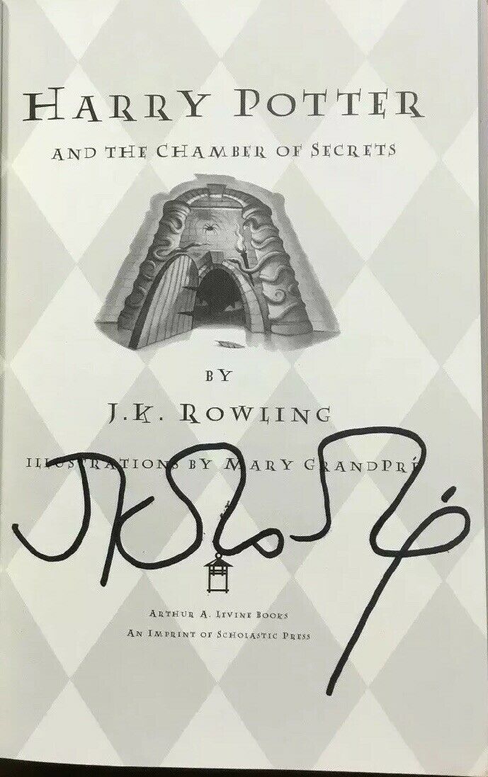 JK Rowling Forgery found on ebay inside a Harry Potter and the Chamber of Secrets