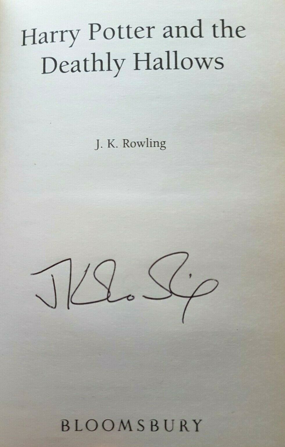 J.K. Rowling Forgery found inside a Harry Potter and the Half-Blood Prince; found on eBay.