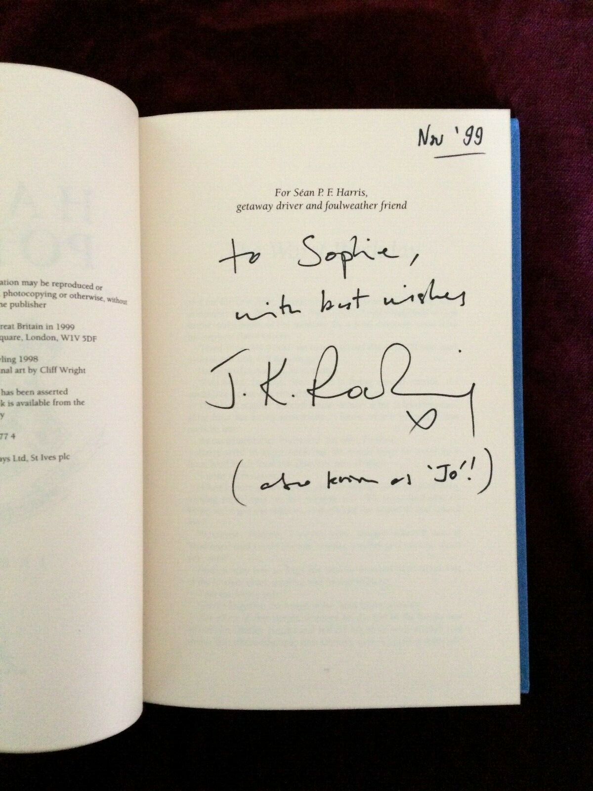 J. K. Rowling Signature Forgery found on ebay inside a Deluxe Edition Harry Potter and the Chamber of Secrets. Sold by Quartermain-75.