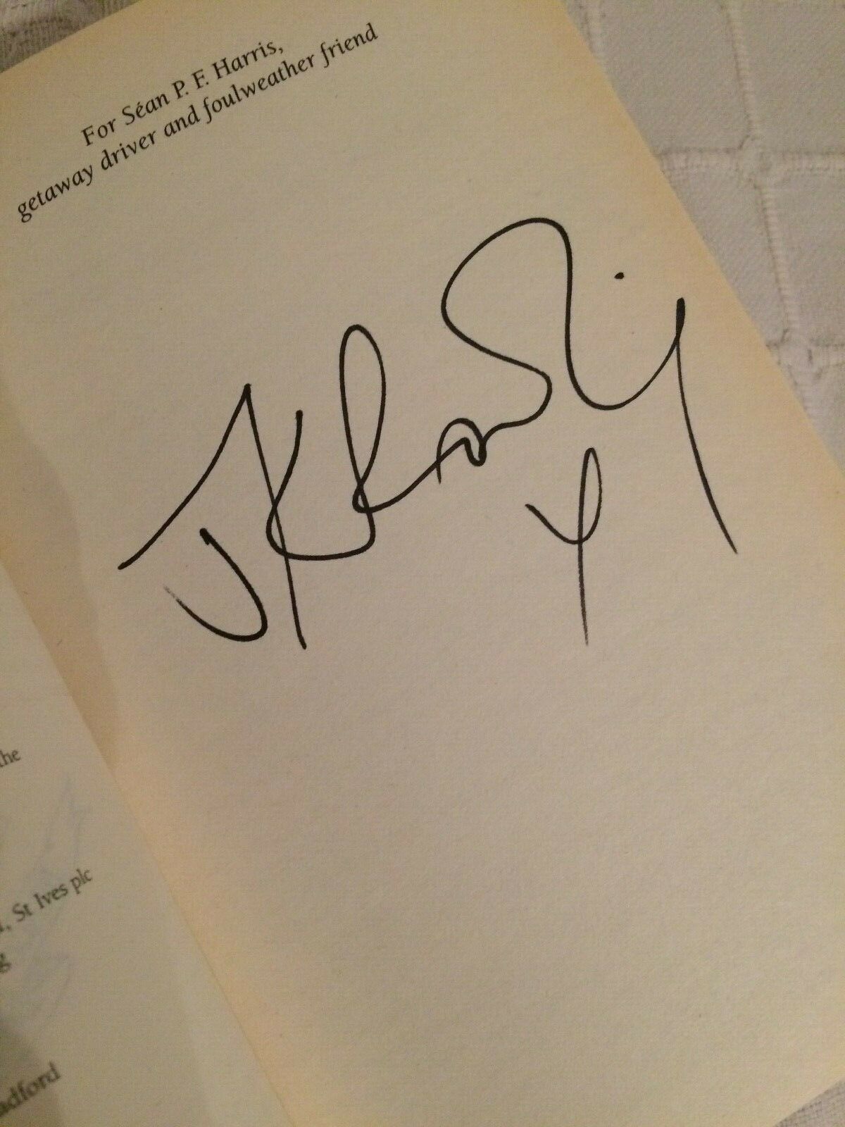 J.K. Rowling Signature Forgery found inside a Harry Potter and the Chamber of Secrets on ebay. Sold by PlantCollections72
