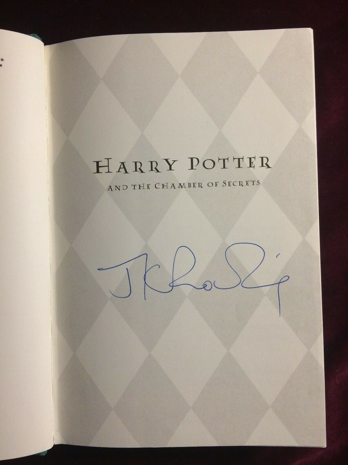 J.K. Rowling signature forgery found inside a Harry Potter and the Chamber of Secrets on eBay. Sold by DollPainte-0 for GBP 147.00.