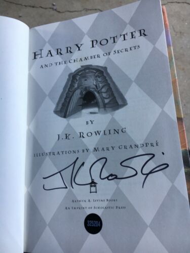 JK Rowling signature forgery found on ebay inside a Harry Potter and the Chamber of Secrets.